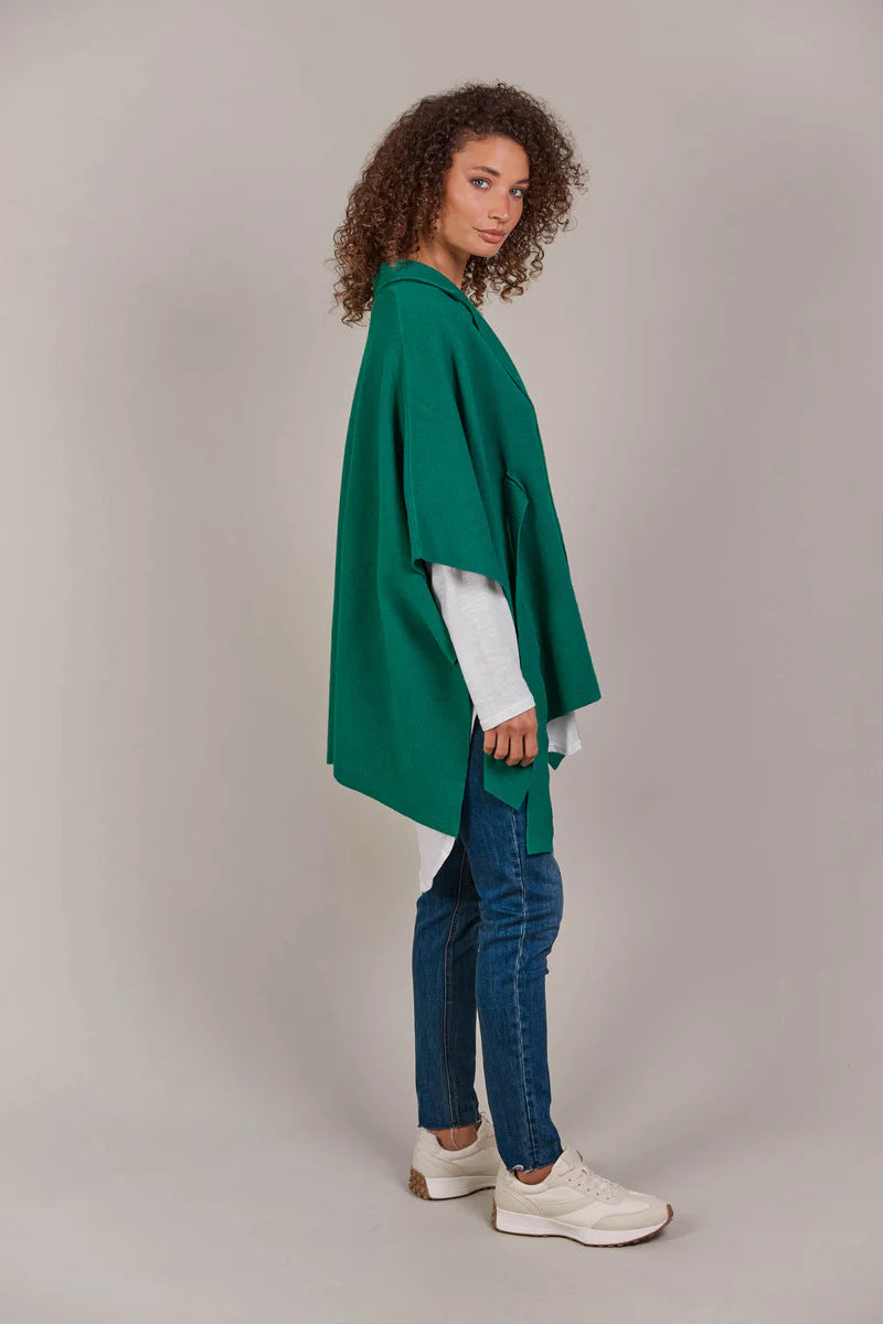 Eb & Ive Palmer Knit Cape - teal