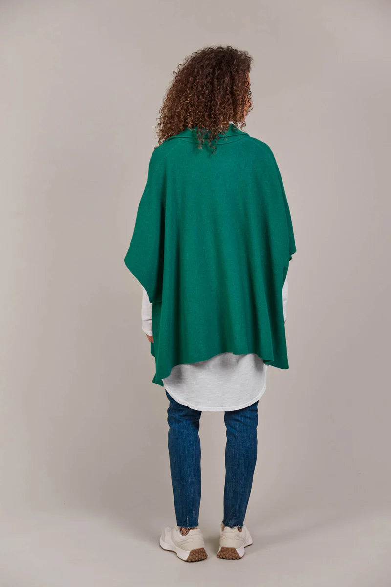 Eb & Ive Palmer Knit Cape - teal