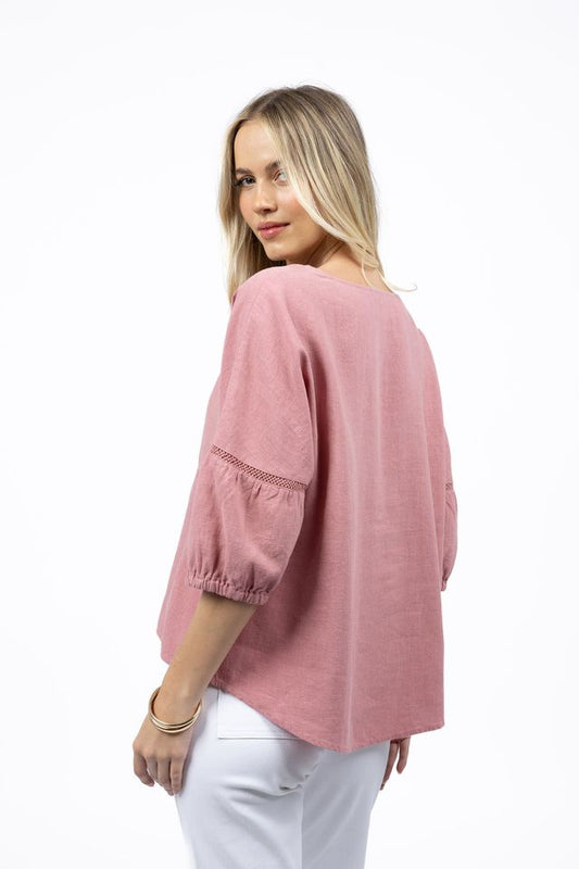 Humidity Millie Top - Rose