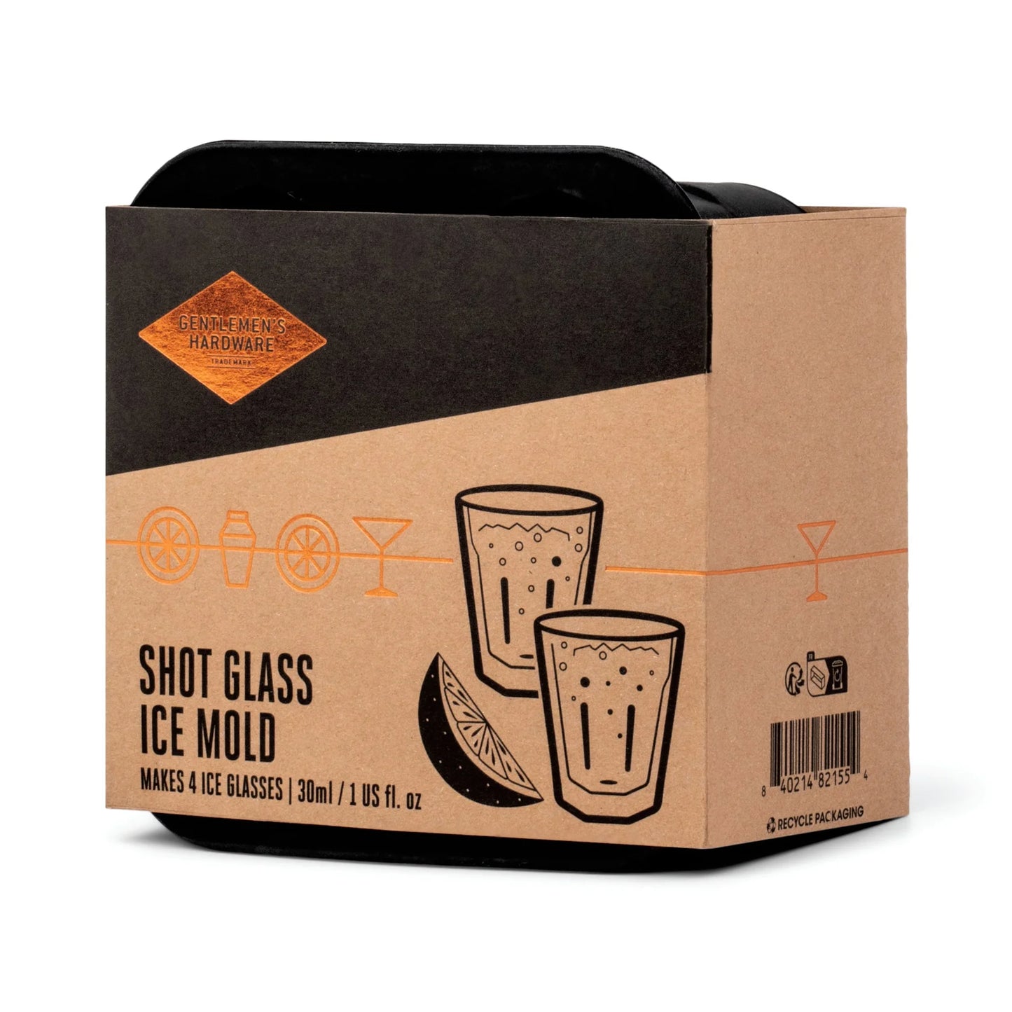 Gentlemen's Hardware Ice Cube Shot Glass Mould
