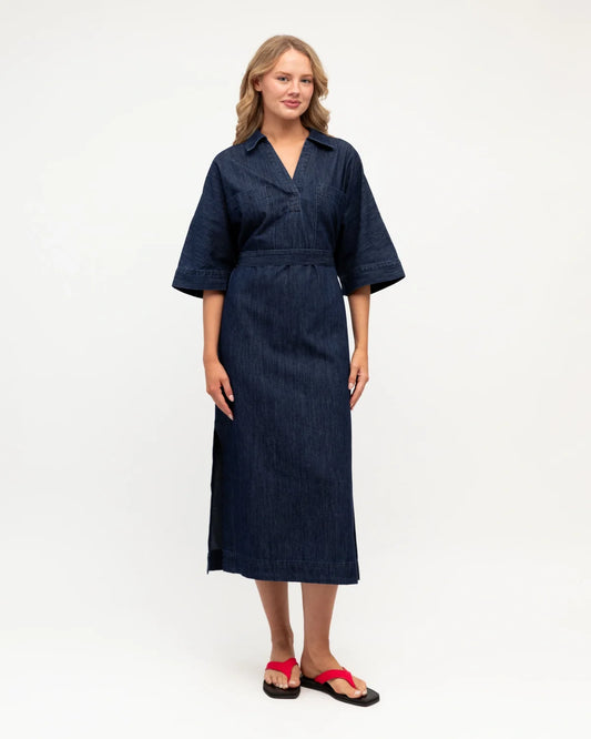 Denim Midi Tunic Dress