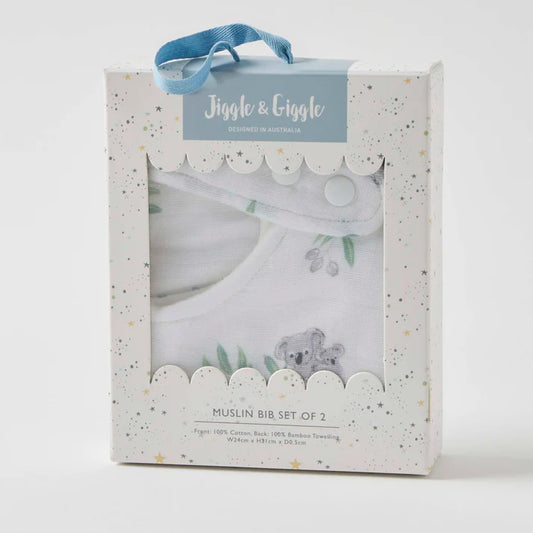 Jiggle & Giggle Boxed Bib set of 2 - various designs