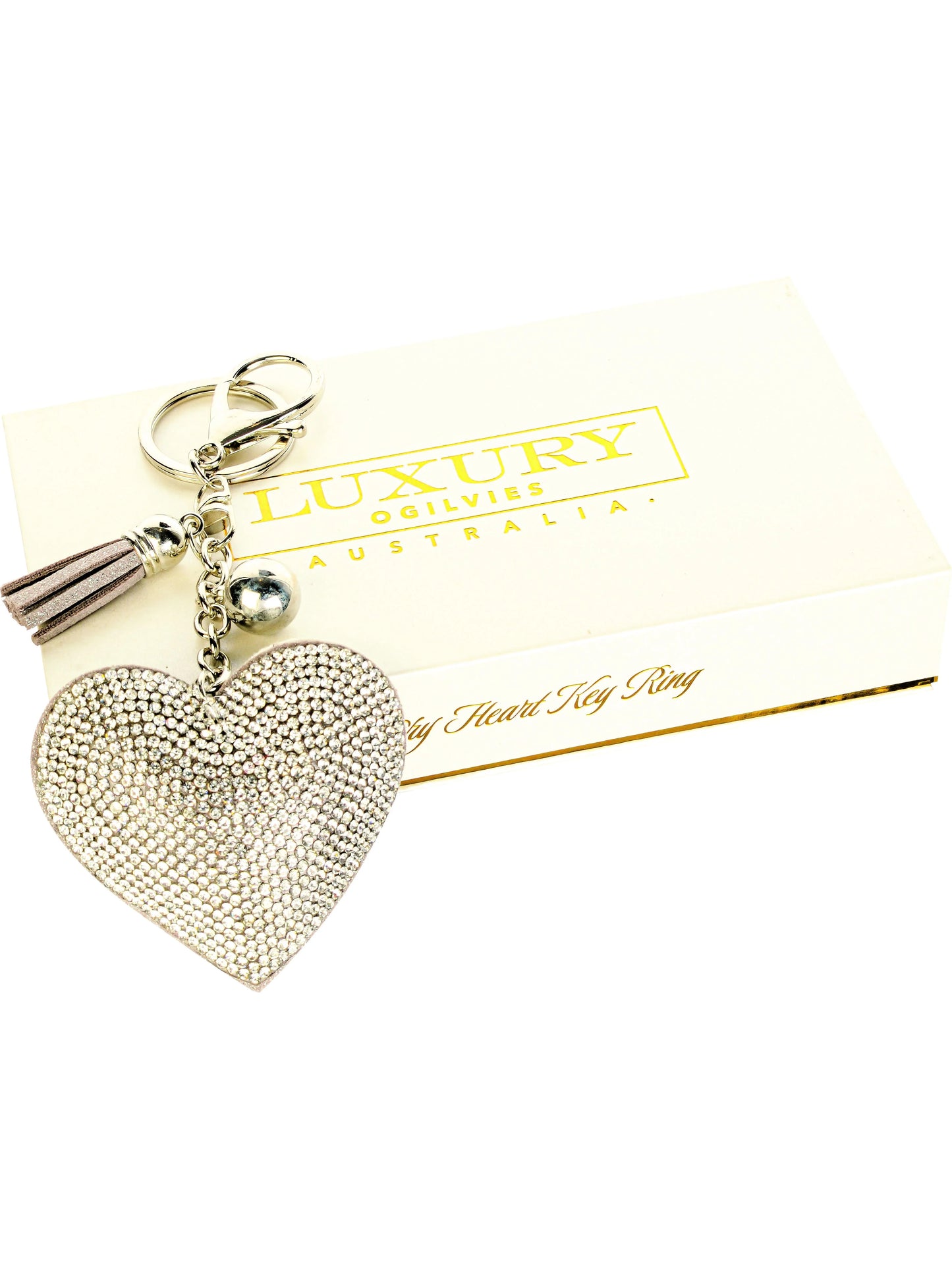 Ogilvies Heart Keyring - various colours