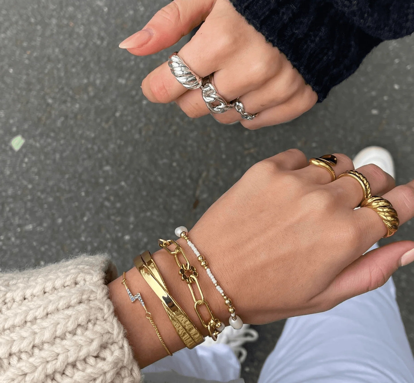 Zafino Madi Cuff - gold & silver
