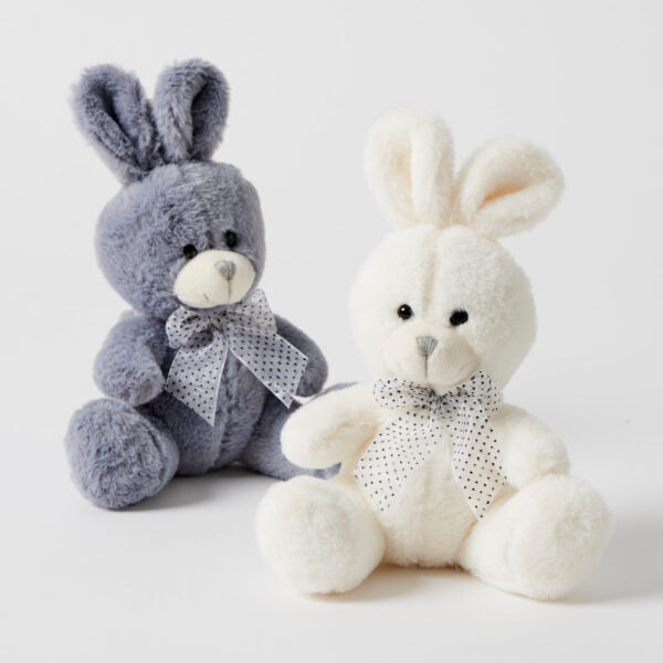 Jiggle & Giggle Cuddly Bunny - White & Grey