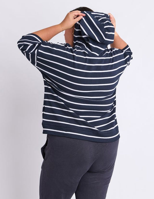 Elm Beachy Striped Hoodie