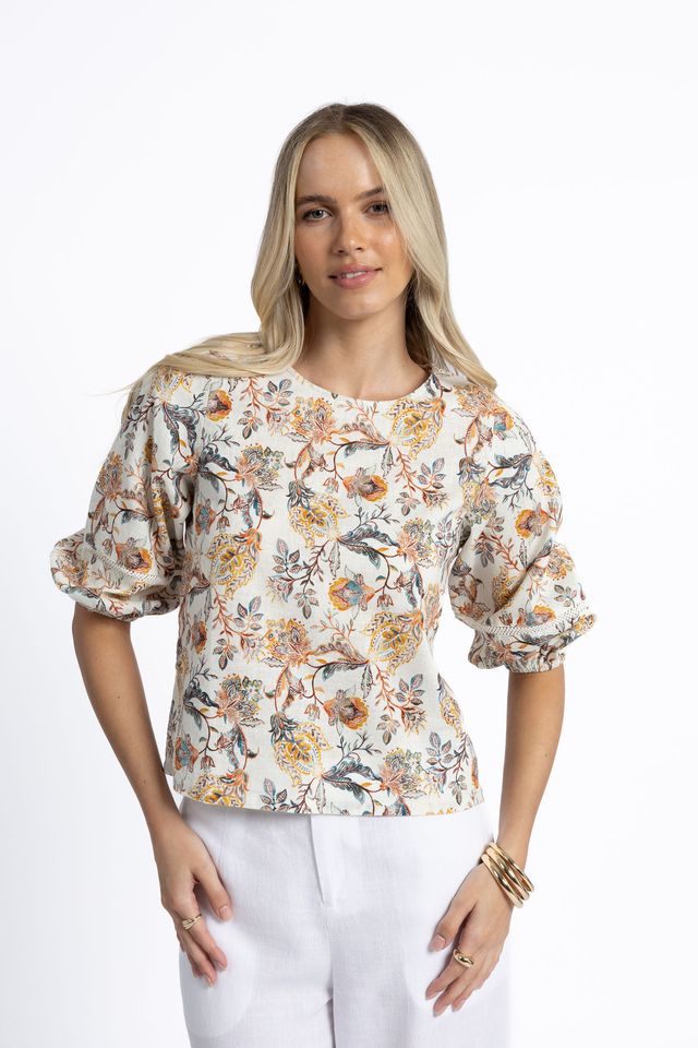 Humidity Sia Blouse - Kaffir Print