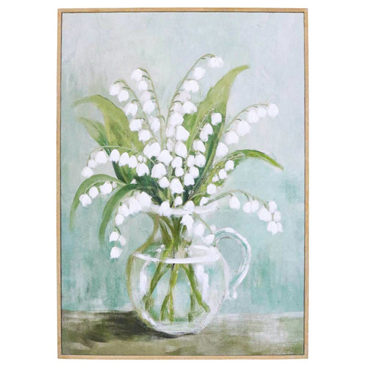 Lavida Framed Canvas Jug With Flowers