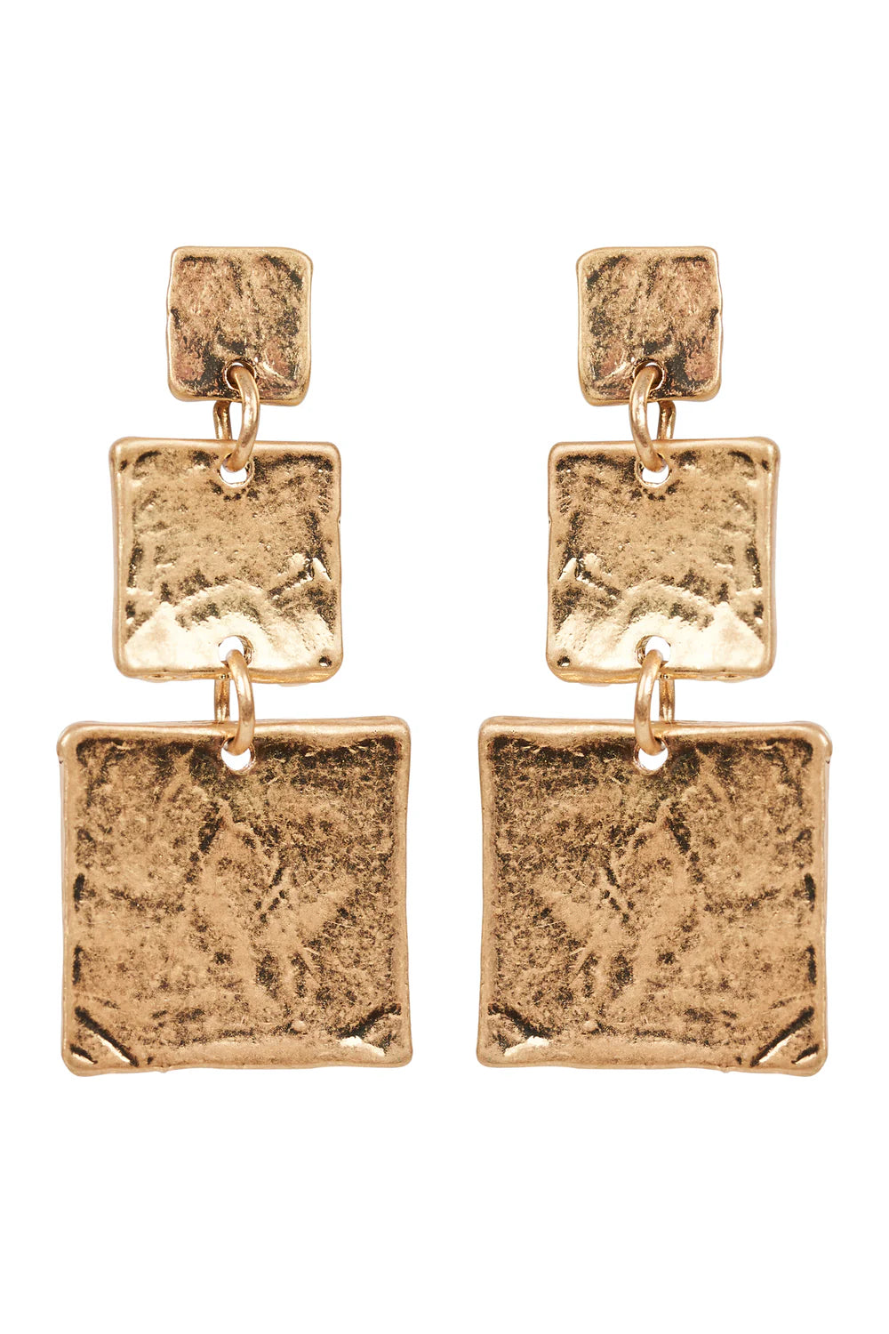 Paarl Square Drop Earring - Gold