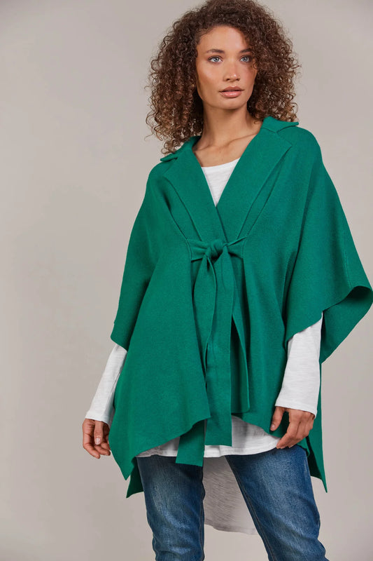 Eb & Ive Palmer Knit Cape - teal