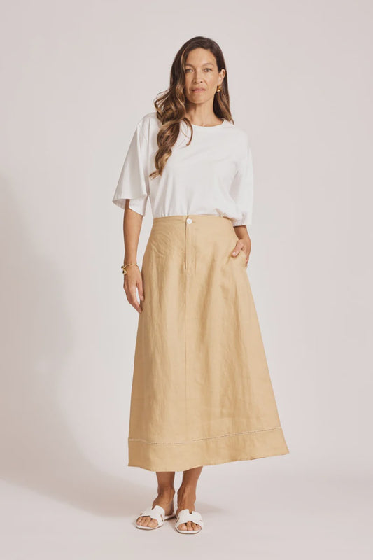 Eb & Ive Miramar maxi skirt  - camel