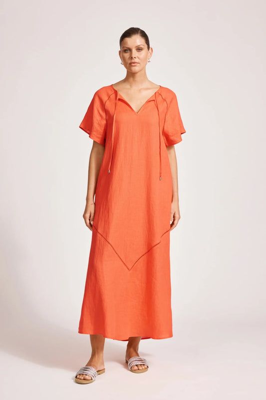 Eb & Ive Miramar Maxi dress - coral
