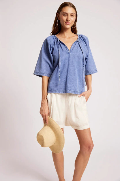Eb & Ive Dusk Denim Top