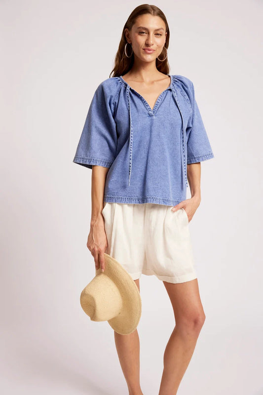 Eb & Ive Dusk Denim Top