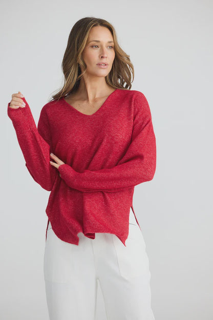 Brave & True Britney Knit - red