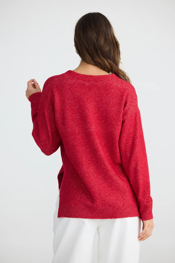 Brave & True Britney Knit - red