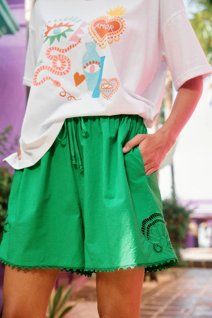 Haven Larissa Broderie Short