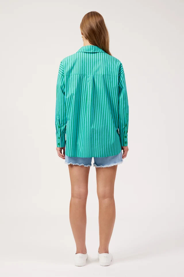 Haven Mykonos Embroidered Stripe Shirt