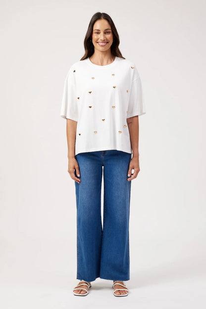 Haven Elba Heart Embellished T-Shirt