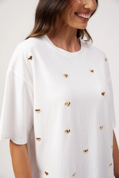Haven Elba Heart Embellished T-Shirt