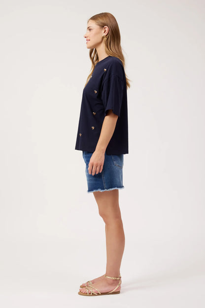 Haven Elba Heart Embellished T-Shirt