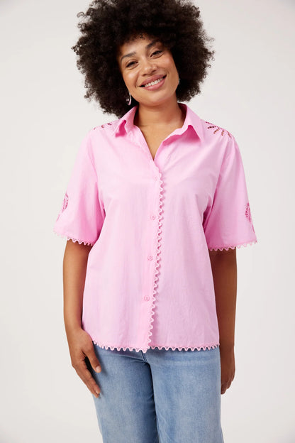 Haven Larissa Broderie Shirt