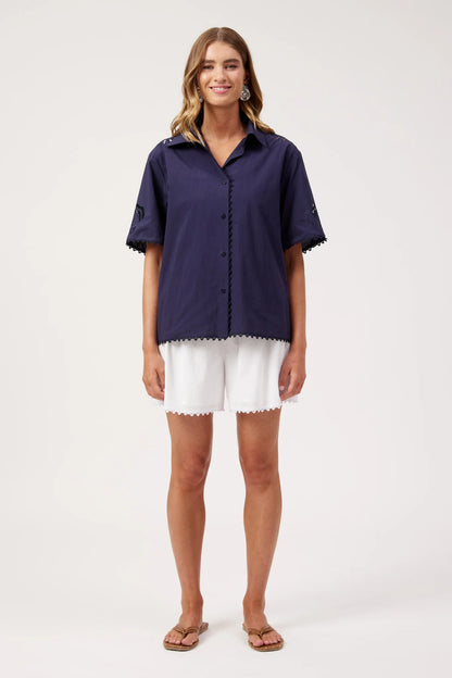 Haven Larissa Broderie Shirt