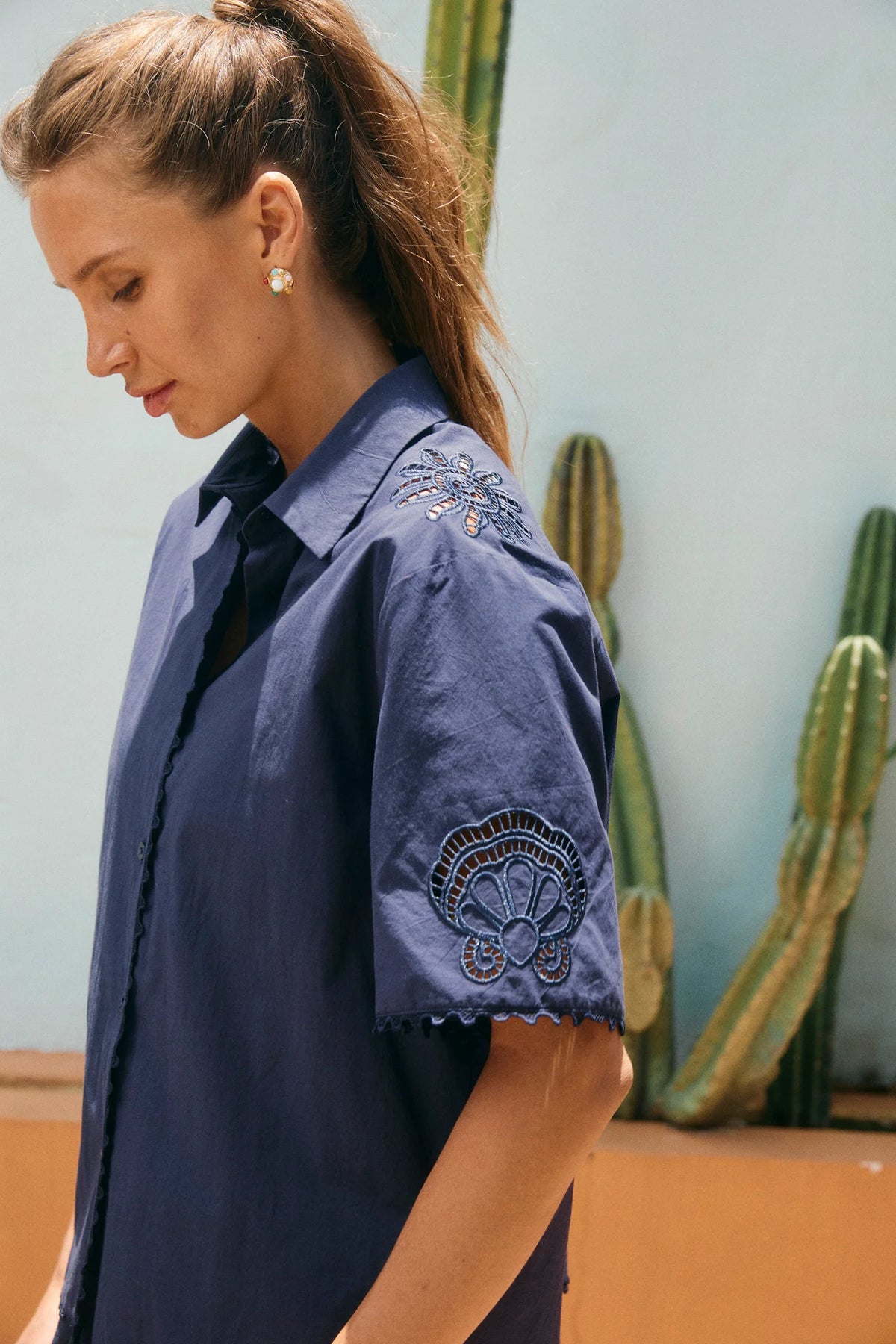 Haven Larissa Broderie Shirt