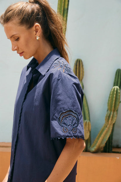 Haven Larissa Broderie Shirt