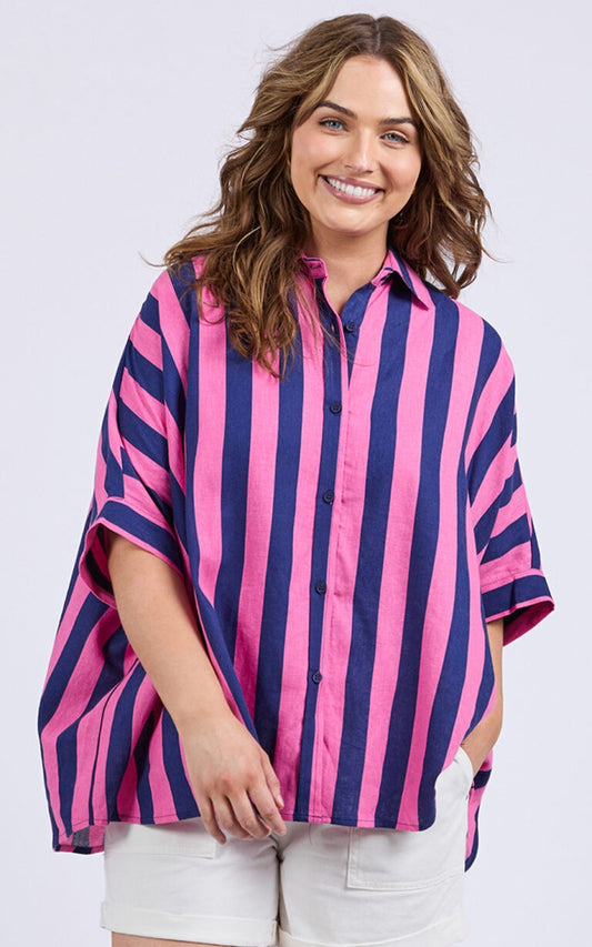 Elm Palermo Striped Shirt - blue/pink