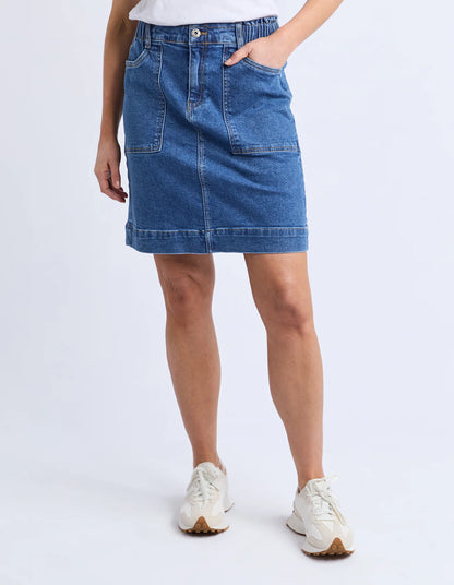 Elm Atlas Denim Skirt