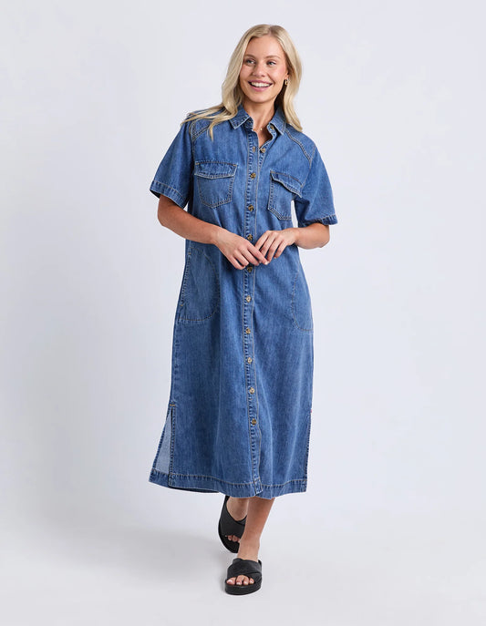 Elm Ayla Midi Denim Dress