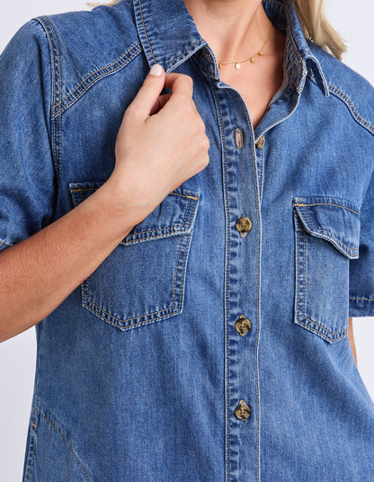 Elm Ayla Midi Denim Dress