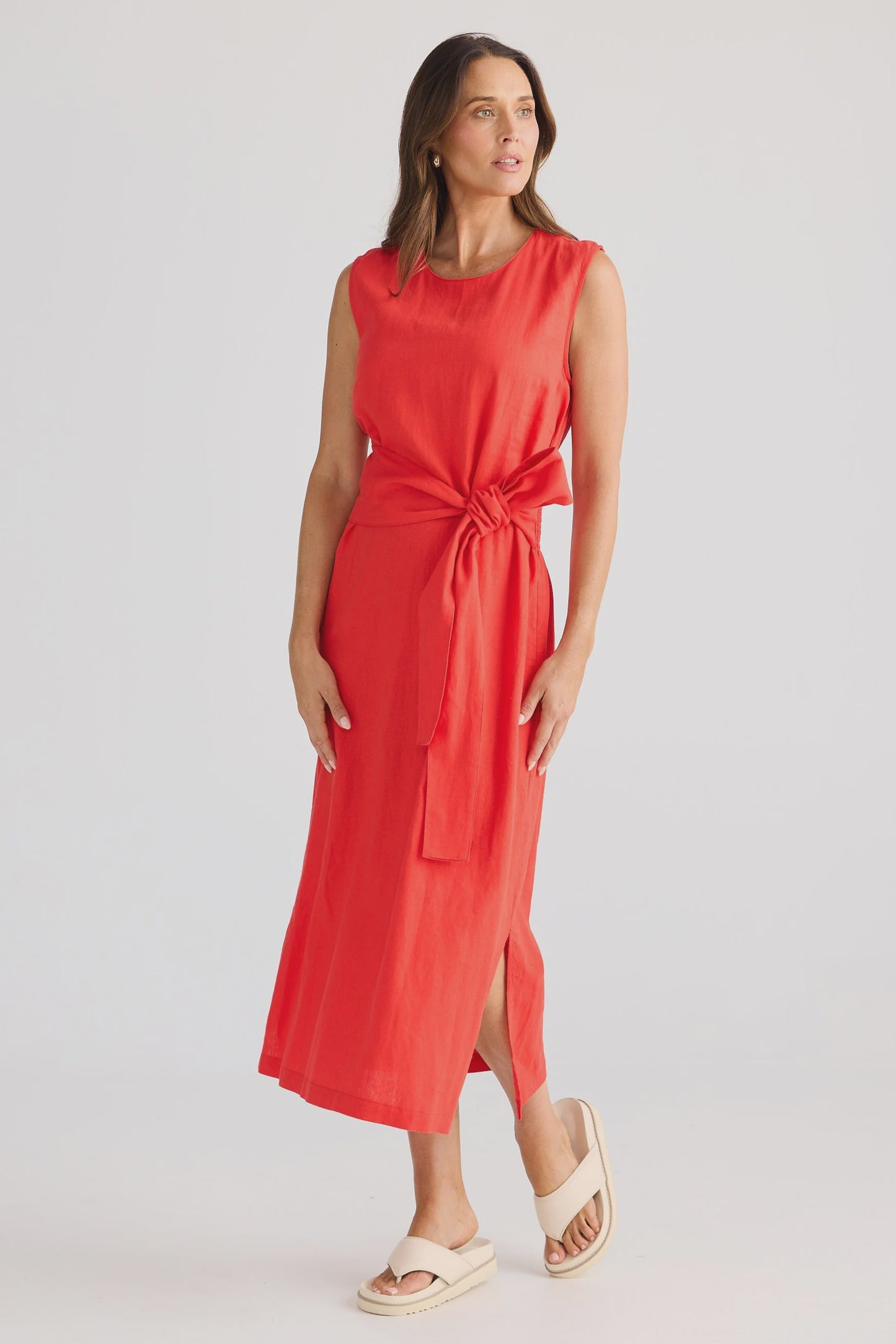 Brave & True Turning Point Dress - poppy red