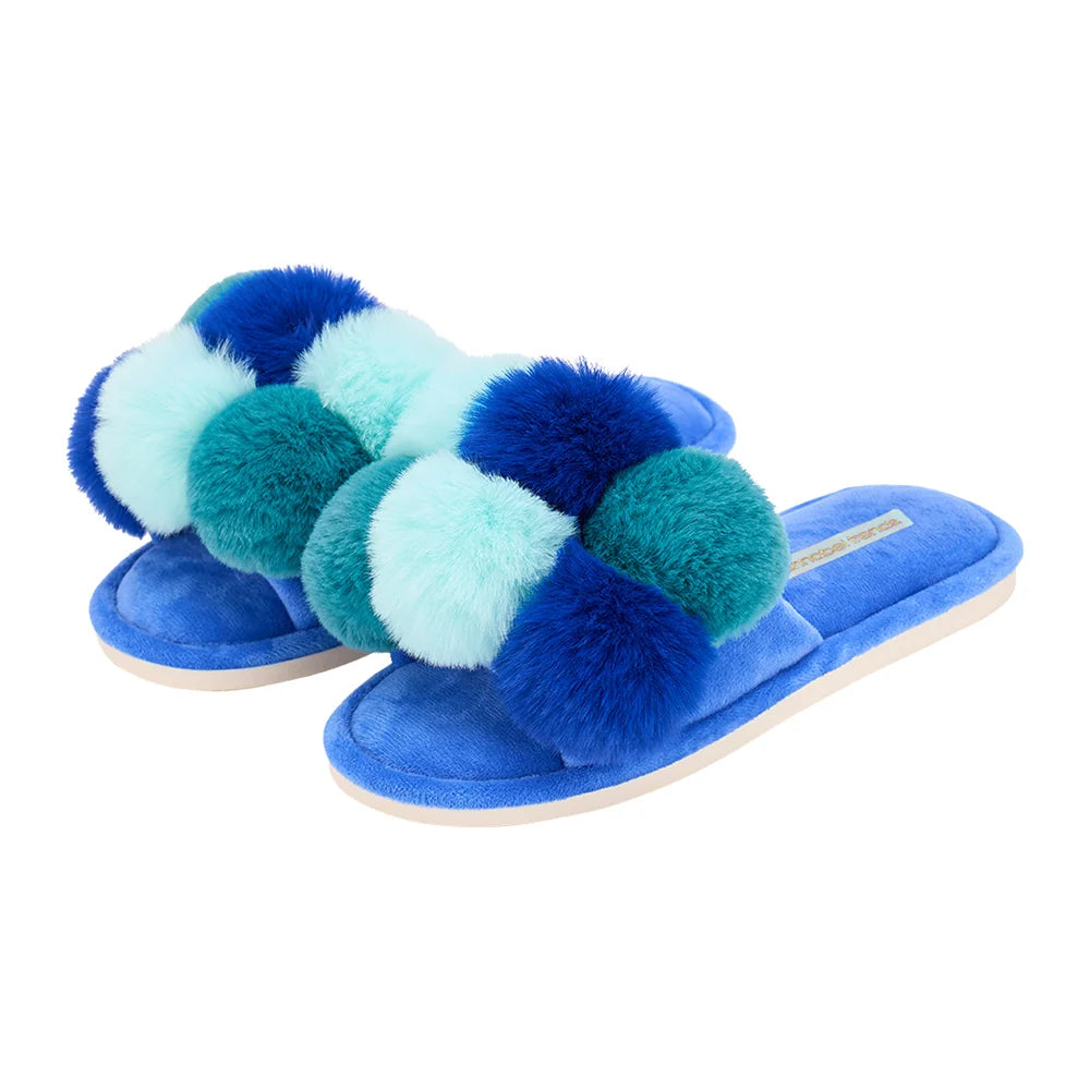 Annabel Trends Cozy Luxe Pom Pom Slippers