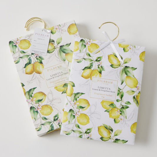 Limetta Scented Hanging Sachets - Lemon & Grapefruit