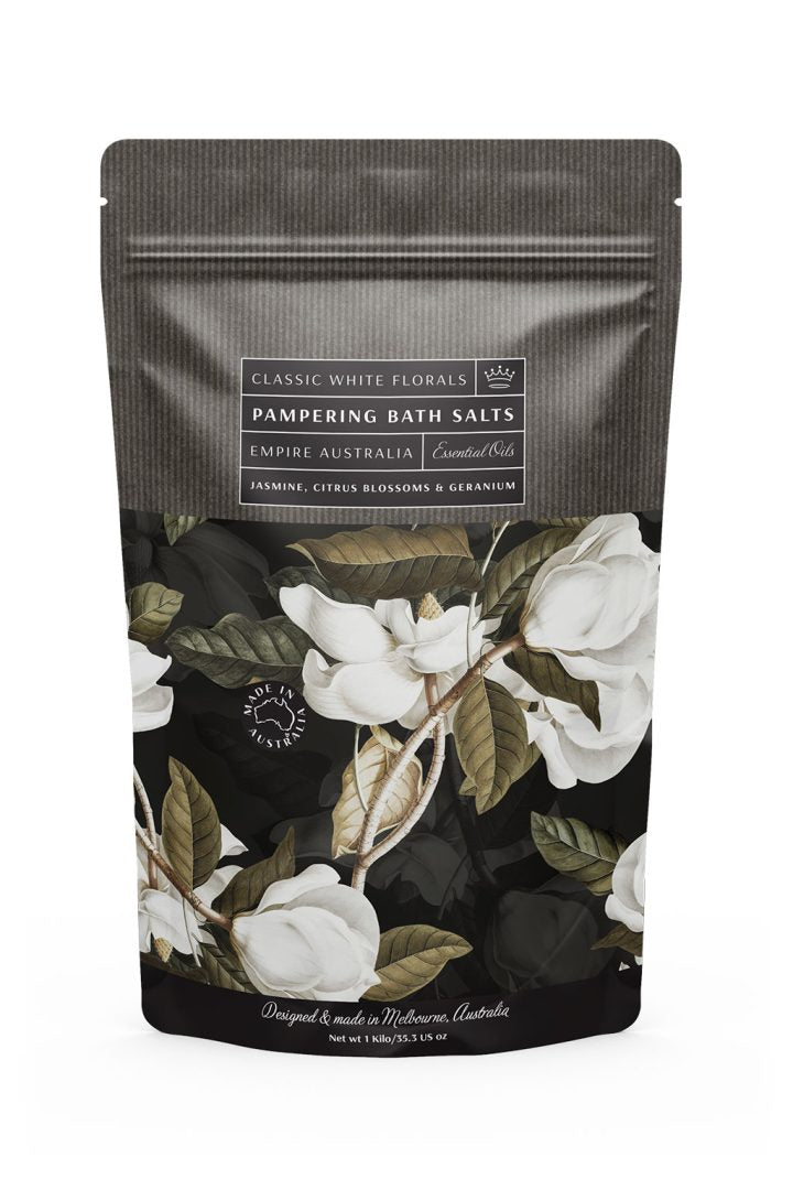 Empire 1kg Bath Salts - classic white florals