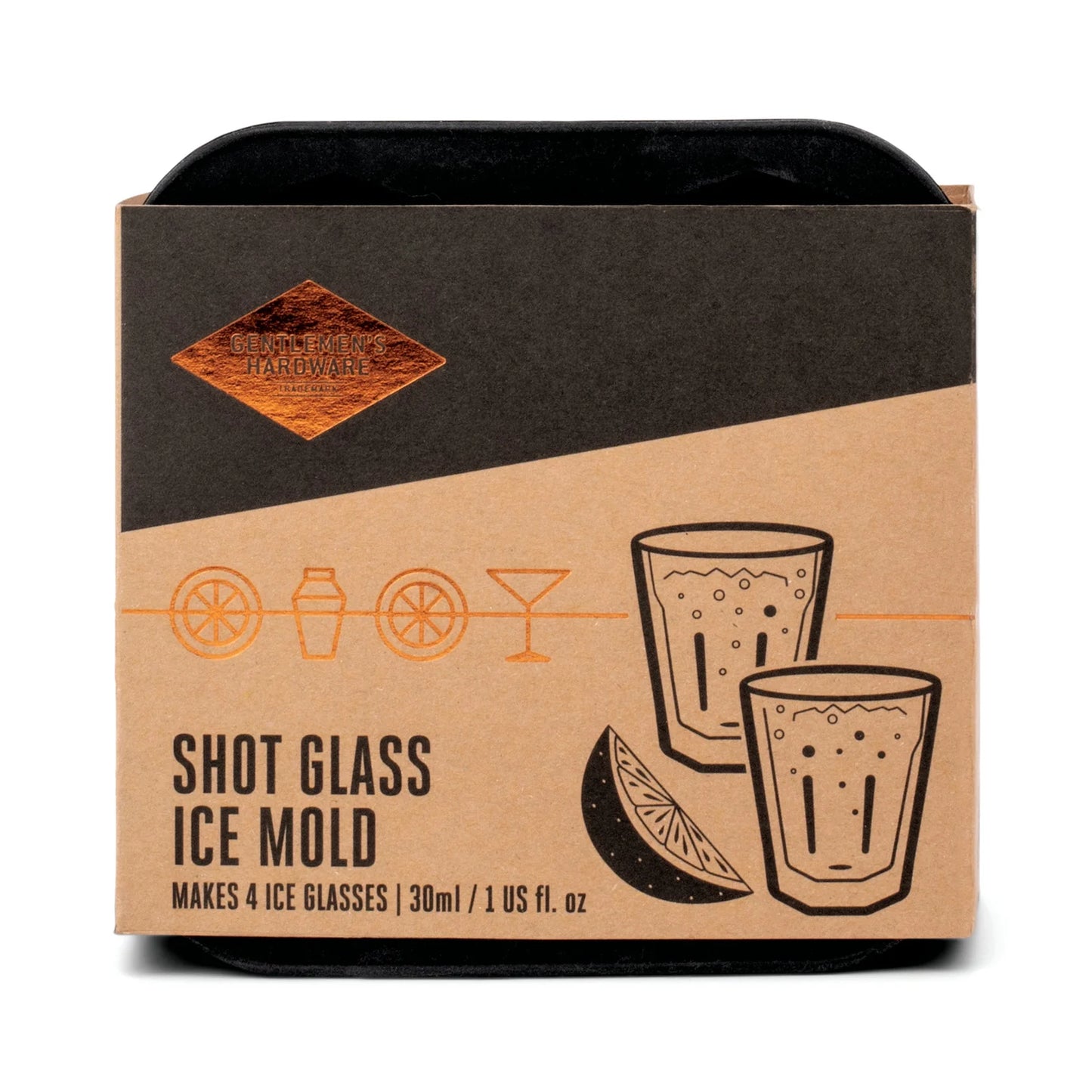 Gentlemen's Hardware Ice Cube Shot Glass Mould