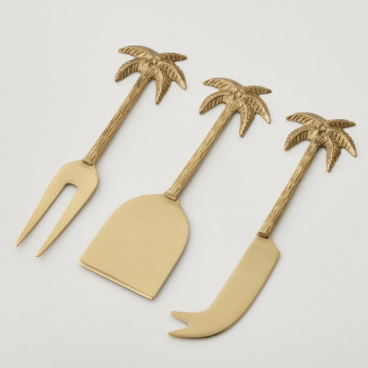 Pilbeam Palmera Cheese Knives - gold