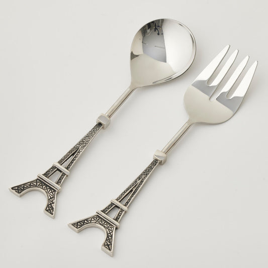 Pilbeam Eiffel Tower Salad Servers  - antique silver
