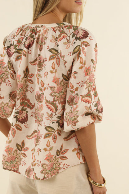 Humidity Bohemian Rose Blouse