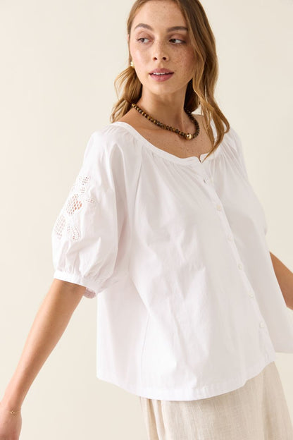 Isle of Mine Nilsa Button Top - Lotus