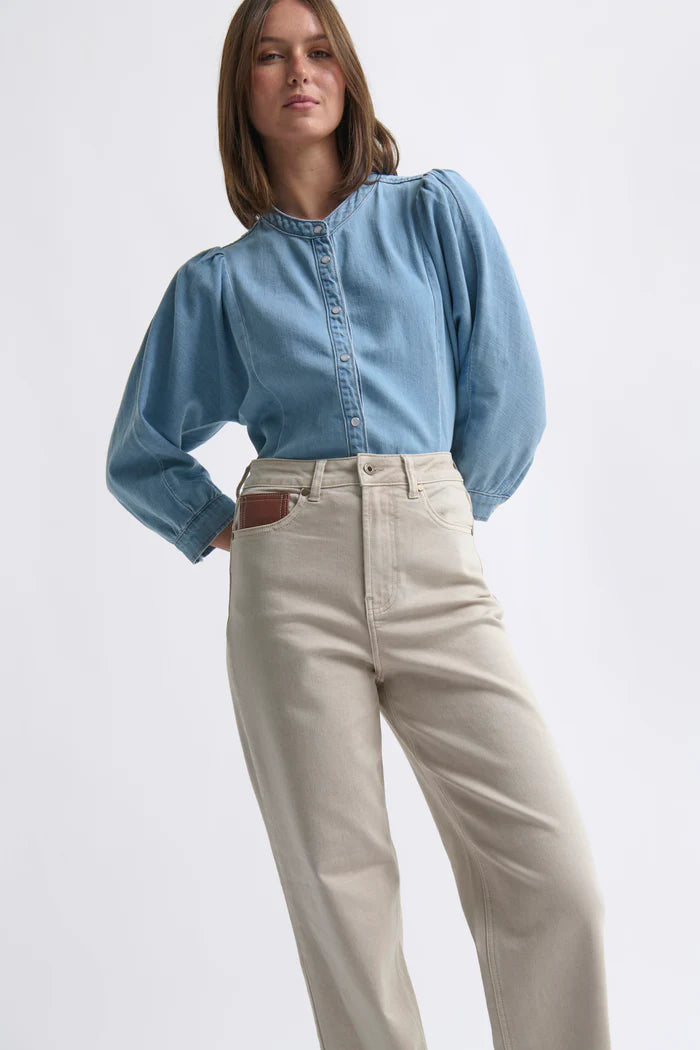 Kireina Bonnie Jean - Leather Pocket Sand