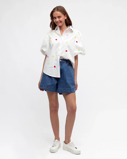 Label Of Love  Embroidered Heart Top