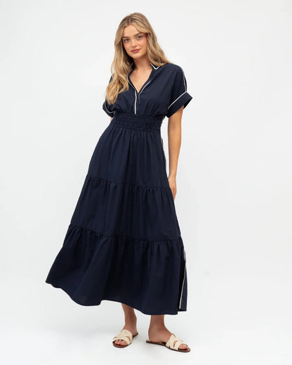 Label Of Love Contrast Tipped Midi Dress