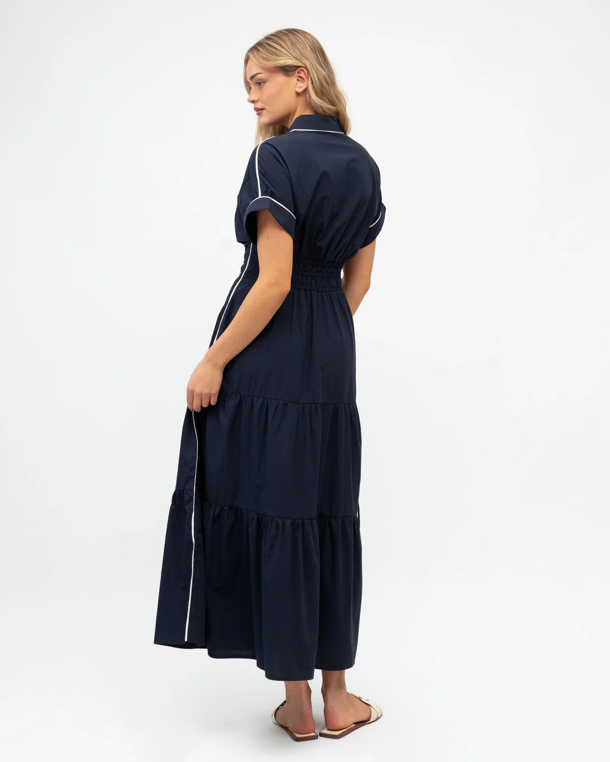 Label Of Love Contrast Tipped Midi Dress