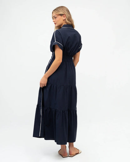Label Of Love Contrast Tipped Midi Dress