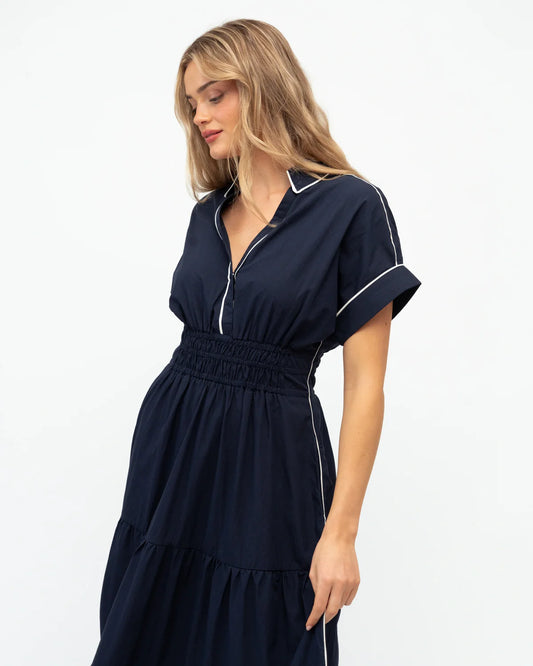 Label Of Love Contrast Tipped Midi Dress
