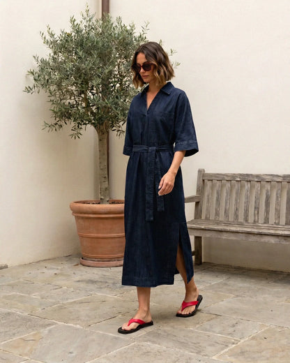 Denim Midi Tunic Dress