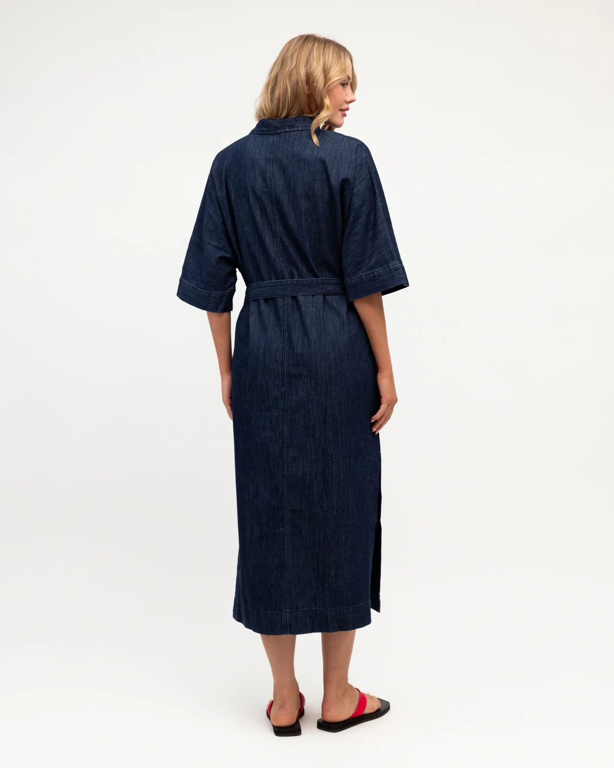 Denim Midi Tunic Dress